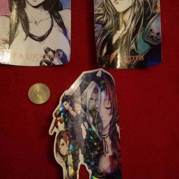 Anime Videogame Gamer Final Fantasy 7 FF7 Stickers Set Of 5! - Picture 2 of 5